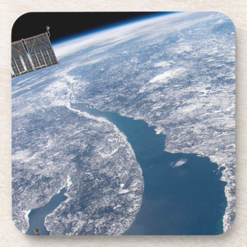 Manicouagan Crater And The St Lawrence River Beverage Coaster