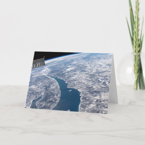 Manicouagan Crater And The St Lawrence River Card