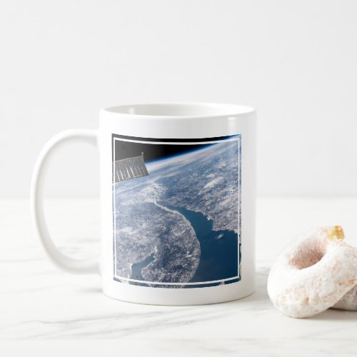 Manicouagan Crater And The St Lawrence River Coffee Mug