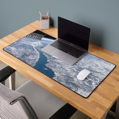 Manicouagan Crater And The St Lawrence River Desk Mat