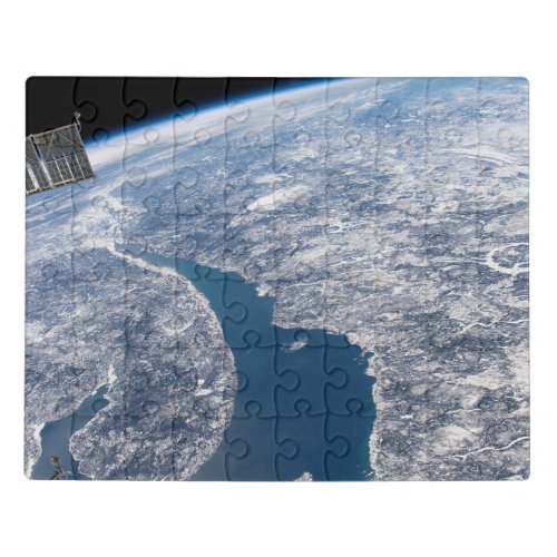 Manicouagan Crater And The St Lawrence River Jigsaw Puzzle