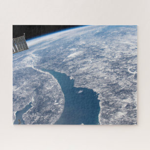 Manicouagan Crater And The St. Lawrence River Jigsaw Puzzle