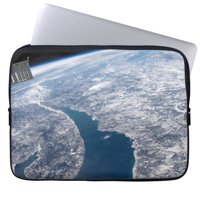 Manicouagan Crater And The St. Lawrence River Laptop Sleeve (Front)