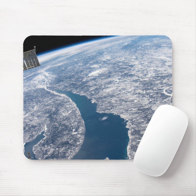 Manicouagan Crater And The St. Lawrence River Mouse Pad (With Mouse)