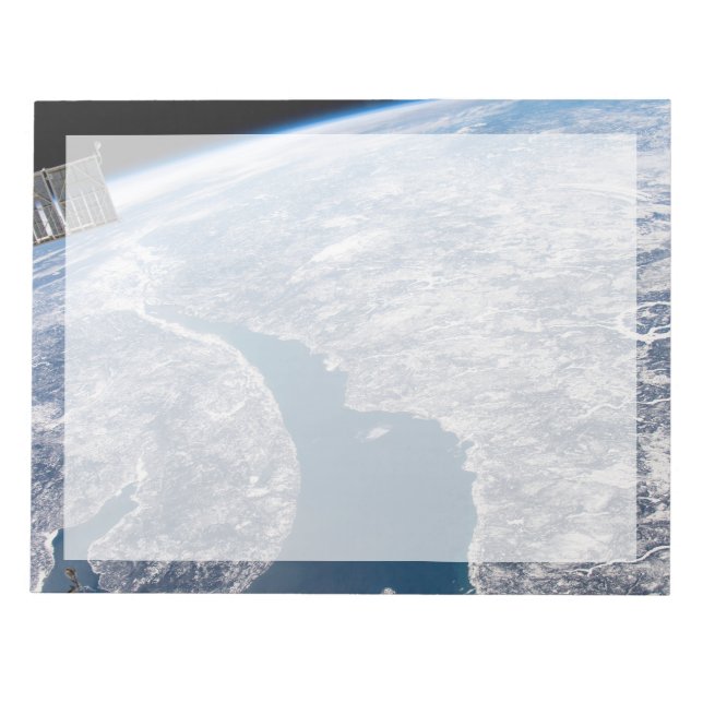 Manicouagan Crater And The St. Lawrence River Notepad (Front)
