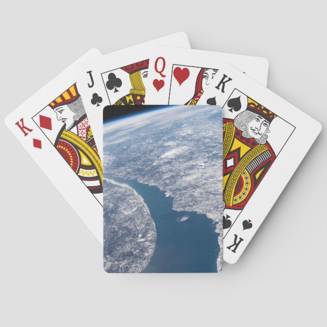 Manicouagan Crater And The St. Lawrence River Poker Cards (Back)
