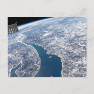 Manicouagan Crater And The St. Lawrence River Postcard