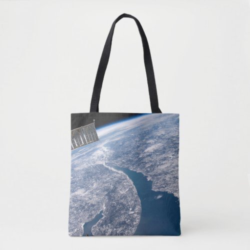 Manicouagan Crater And The St Lawrence River Tote Bag