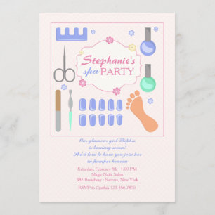 Manicure and Pedicure Party Invitation