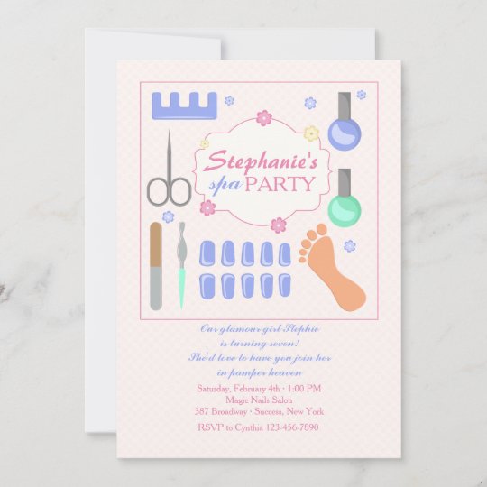 Manicure and Pedicure Party Invitation | Zazzle.com