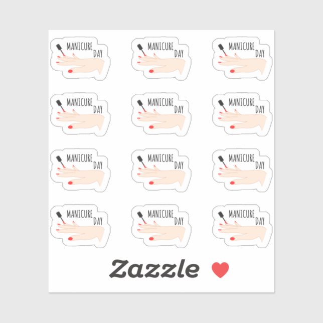 Manicure Appointment Nail Care Reminder Planner Sticker (Sheet)
