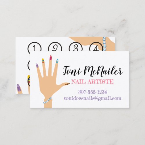 Manicure Manicurist nail artist hand business card