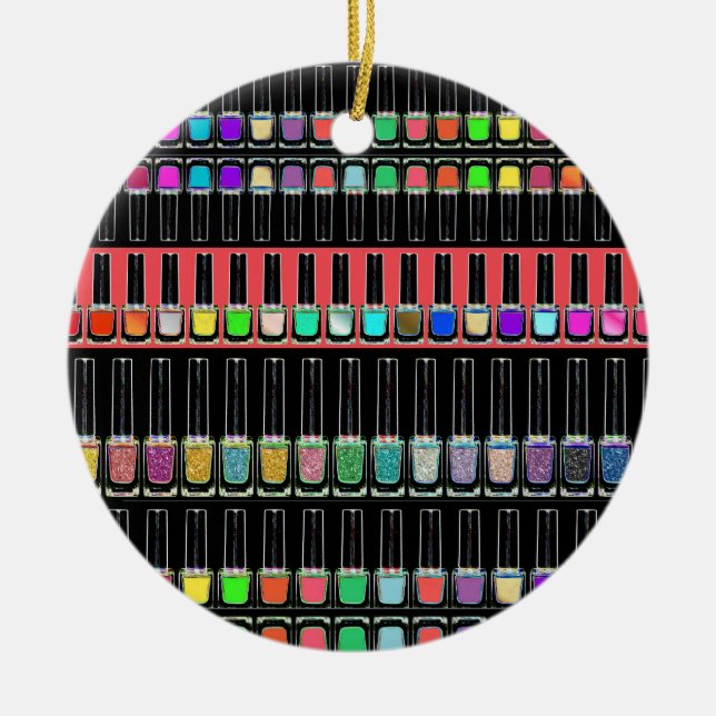 Manicure Nail Art  Ceramic Ornament (Front)