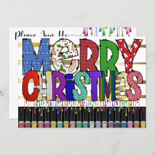 Manicure Nail Art Christmas Invitation