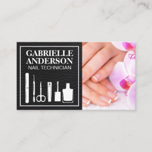 Manicure Nails Painted Nail Salon Flowers Business Card