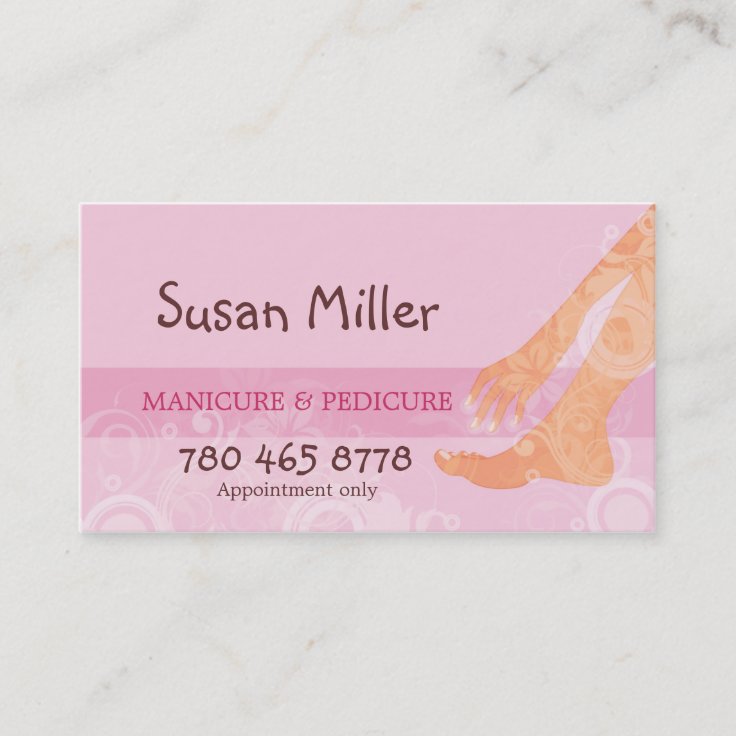 Manicure & Pedicure Business Card Zazzle