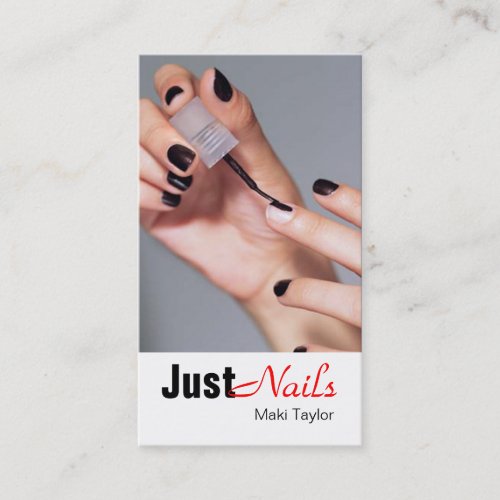 MANICURE PEDICURE Just Nails Business Card