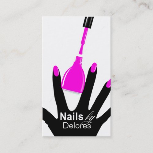 MANICURE PEDICURE Nail Salon violet Business Card