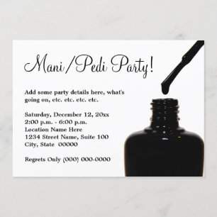 Manicure Pedicure Party Invitation