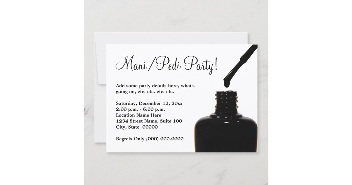 Manicure Pedicure Party Invitation | Zazzle