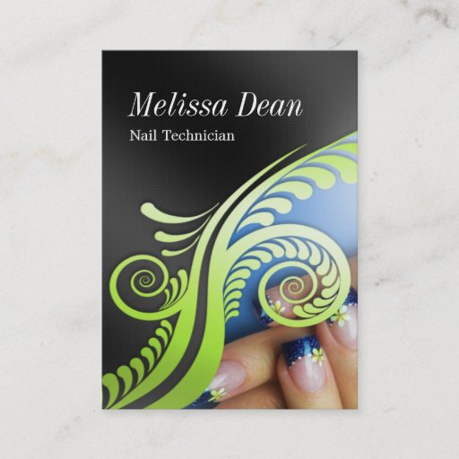 Customizable Manicure Pedicure Salon Technician Business Card