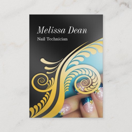 Customizable Manicure Pedicure Salon Technician Business Card