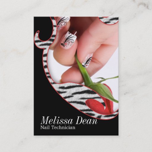 Customizable Manicure Pedicure Salon Technician Business Card