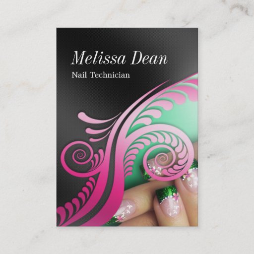 Customizable Manicure Pedicure Salon Technician Business Card