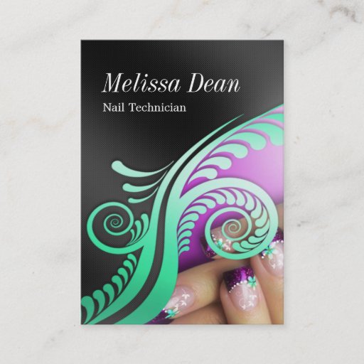 Customizable Manicure Pedicure Salon Technician Business Card
