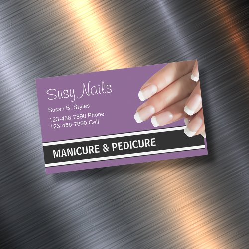 Manicure Perfect Nails Design Business Card Magnet