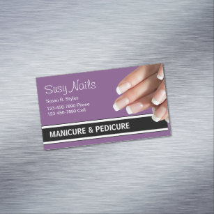 Manicure Perfect Nails Design Business Card Magnet