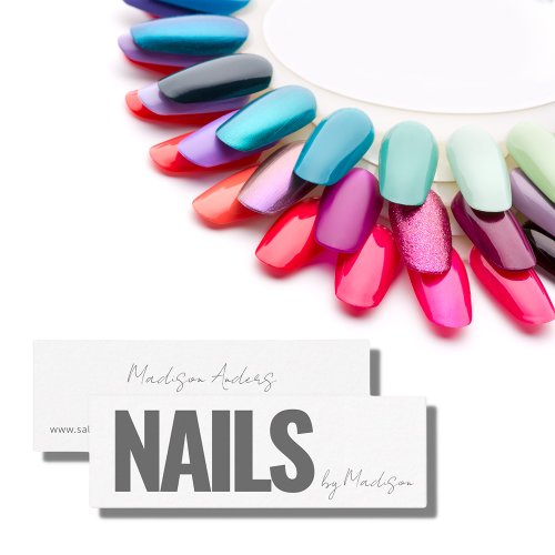 Manicure Professional Salon Spa Nail Tech  Mini Business Card