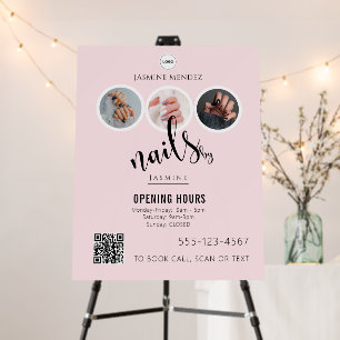 Manicure Studio QR Code Photo Collage Foam Board