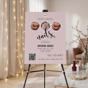 Manicure Studio QR Code Photo Collage Foam Board