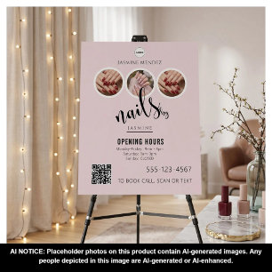 Manicure Studio QR Code Photo Collage Foam Board