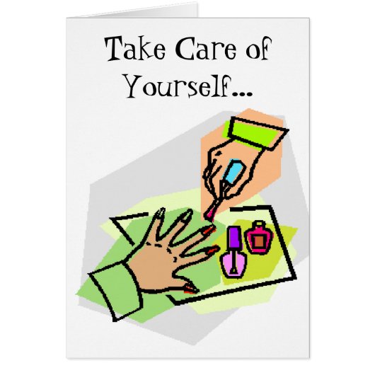 Manicure "Take Care of Yourself" Cards (Front)