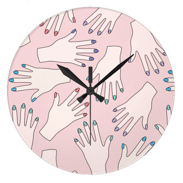 Nails Wall Clocks Zazzle