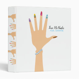 Manicures manucurist nail artist images notebook 3 ring binder