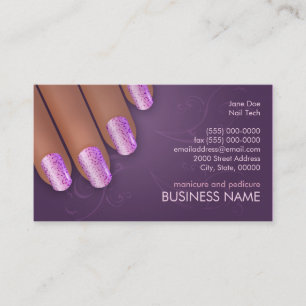 Manicurist Biz & Appointment Card in Dark Skin