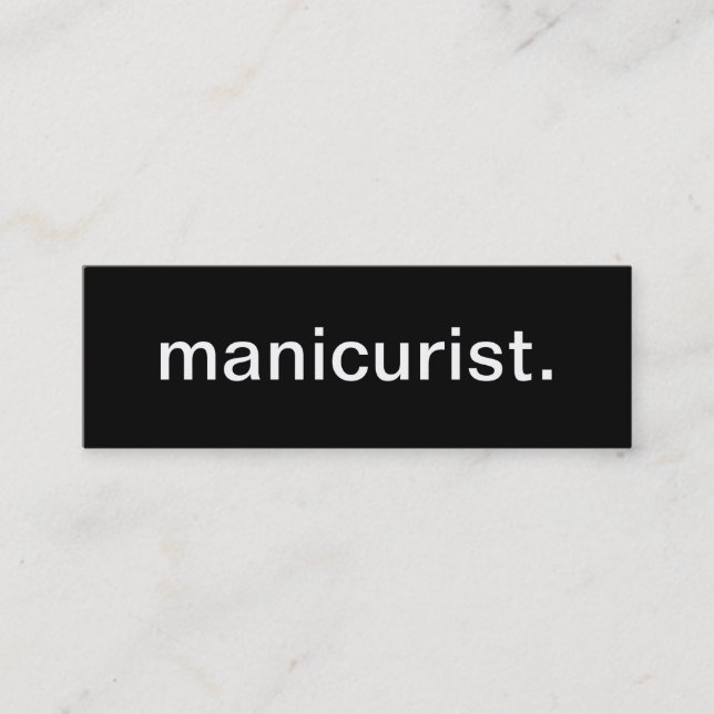 Manicurist Business Card (Front)