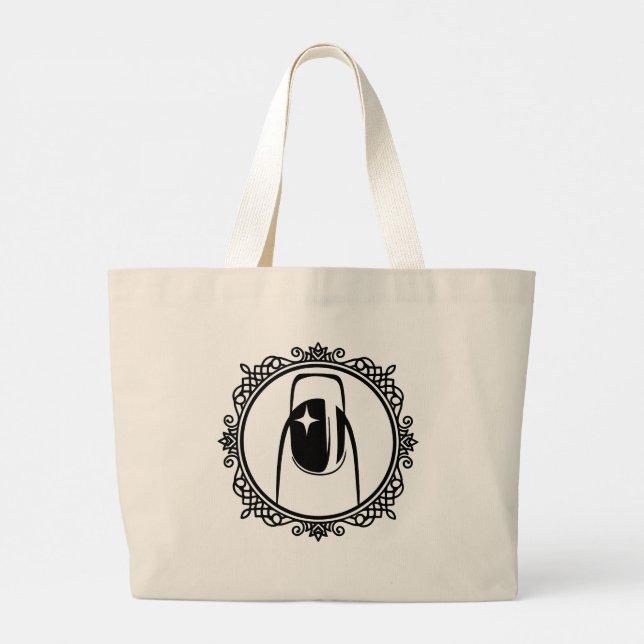 Manicurist Design is Beautiful Large Tote Bag (Back)