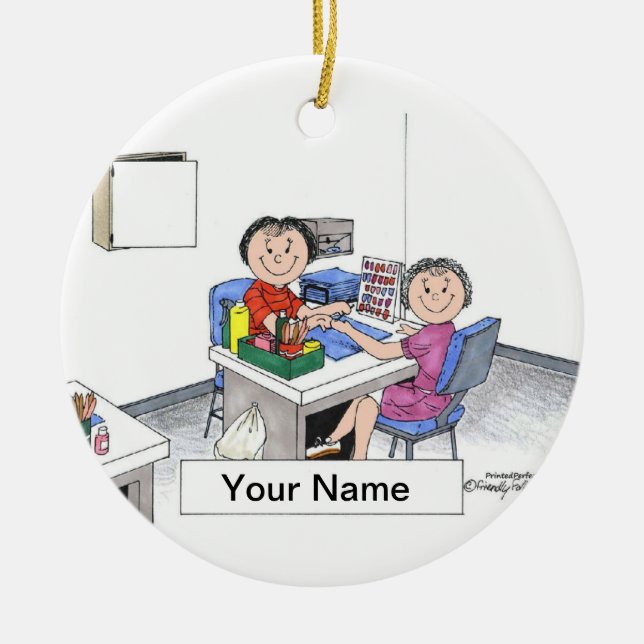 Manicurist - Female Ceramic Ornament (Front)