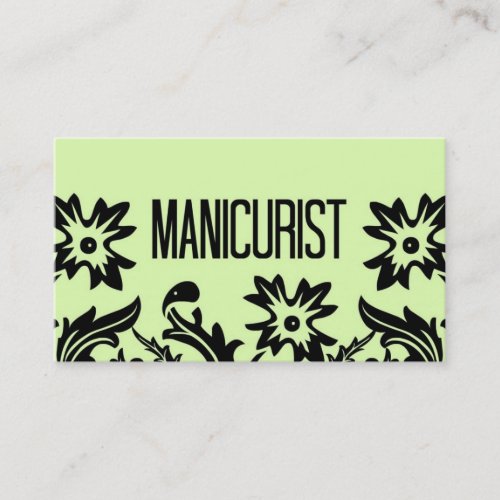 Manicurist Flower Business Card