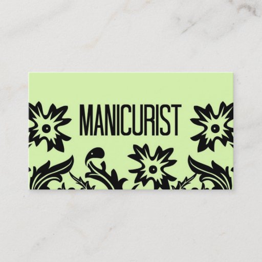 Customizable Manicurist Flower Business Card