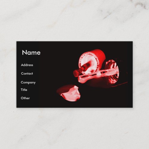 Manicurist In Black  Red Business Card