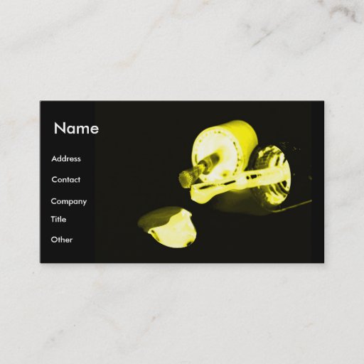 Customizable Manicurist In Black &amp; Yellow Business Card Template