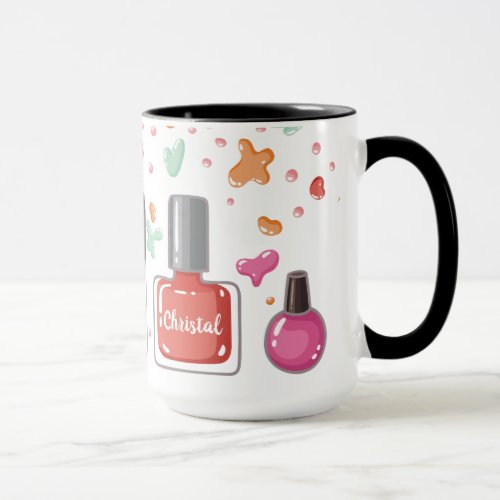 Manicurist nail polish artist beauty salon coffee mug