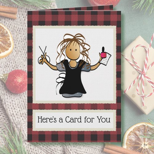 Manicurist Nail Tech Thank You for Christmas Gift Card