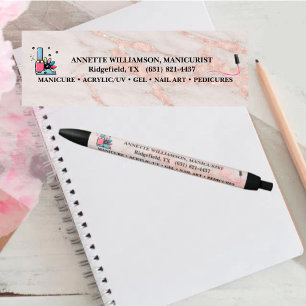 Manicurist Nail Technician Blush Rose Marble     Pen