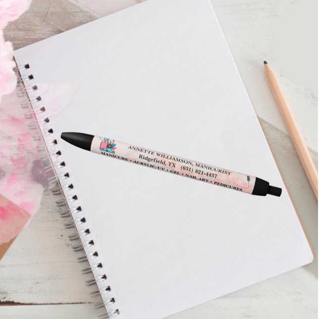 Manicurist Nail Technician Blush Rose Marble     Pen (Creator Uploaded)